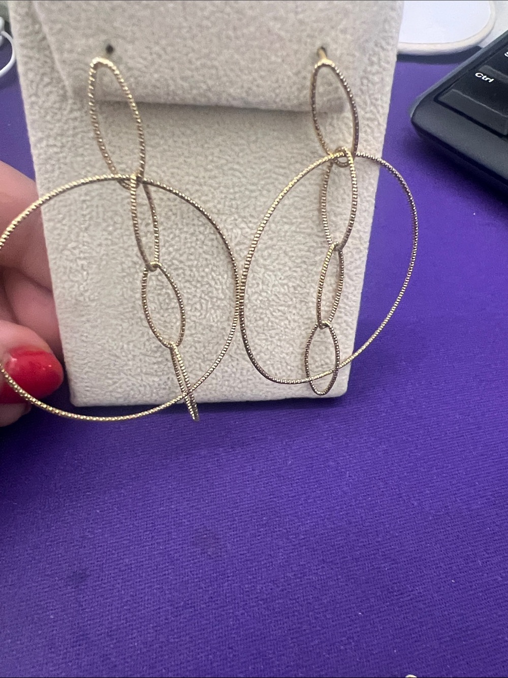 Elegant Gold Multi-Loop Drop Earrings Sterling Silver